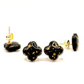 Obsidian Gold Stud