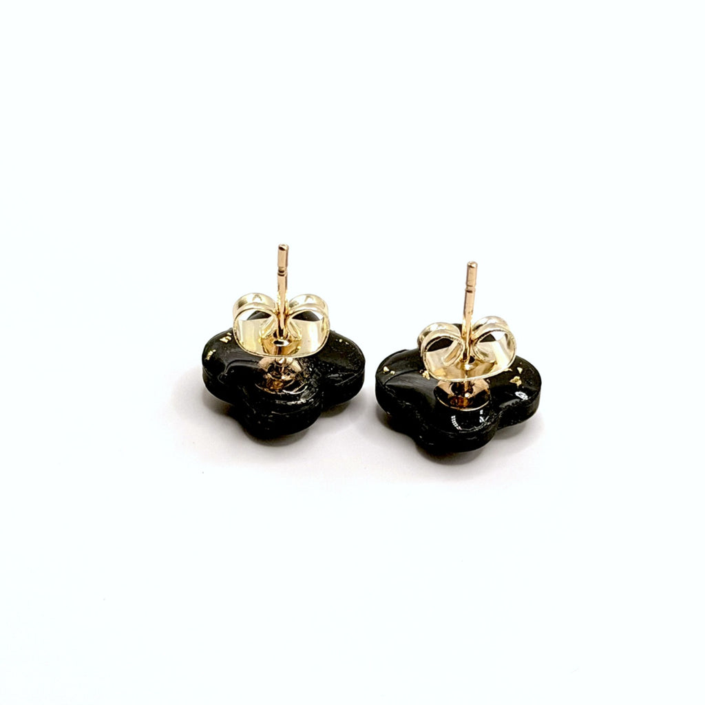 Obsidian Gold Stud