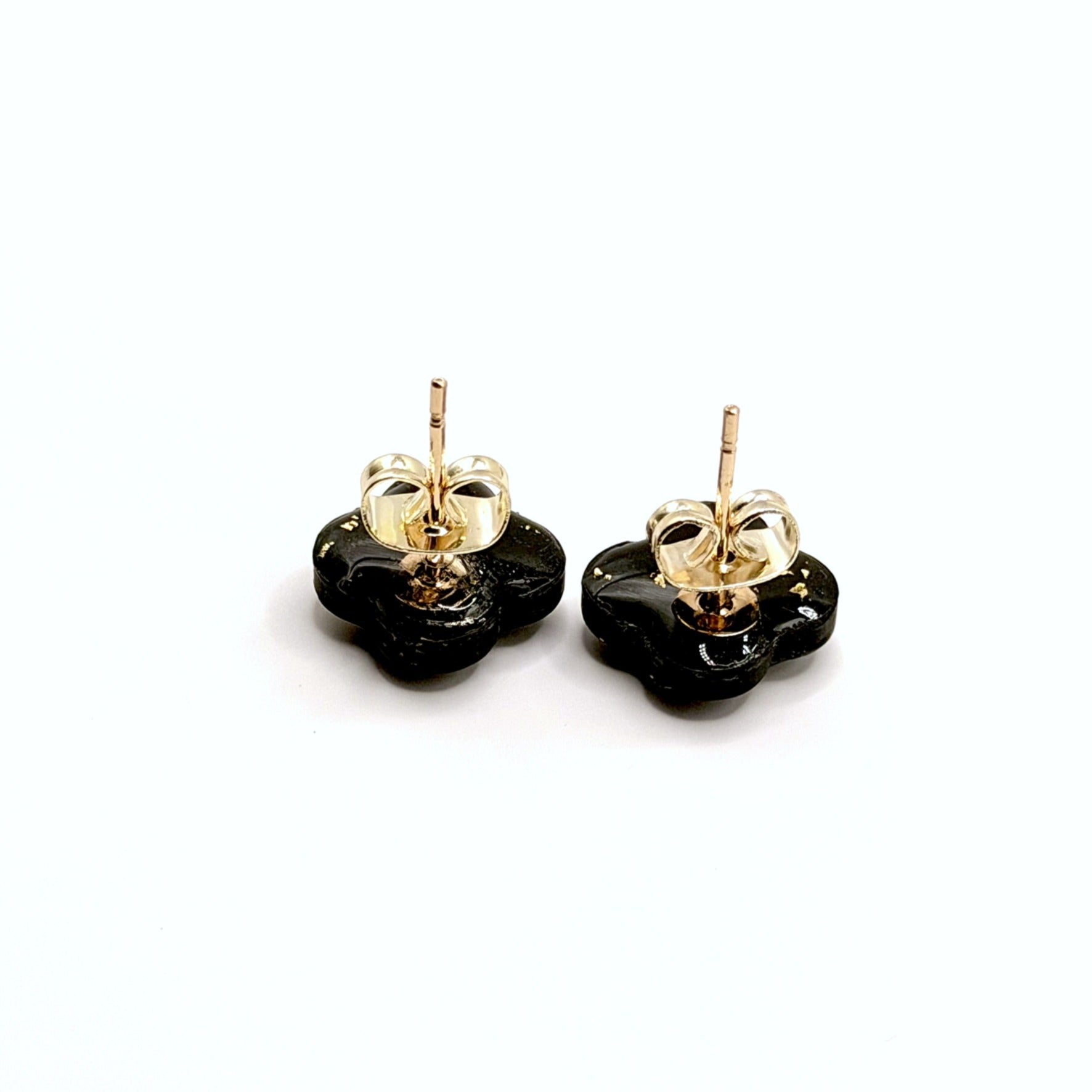 Obsidian Gold Stud