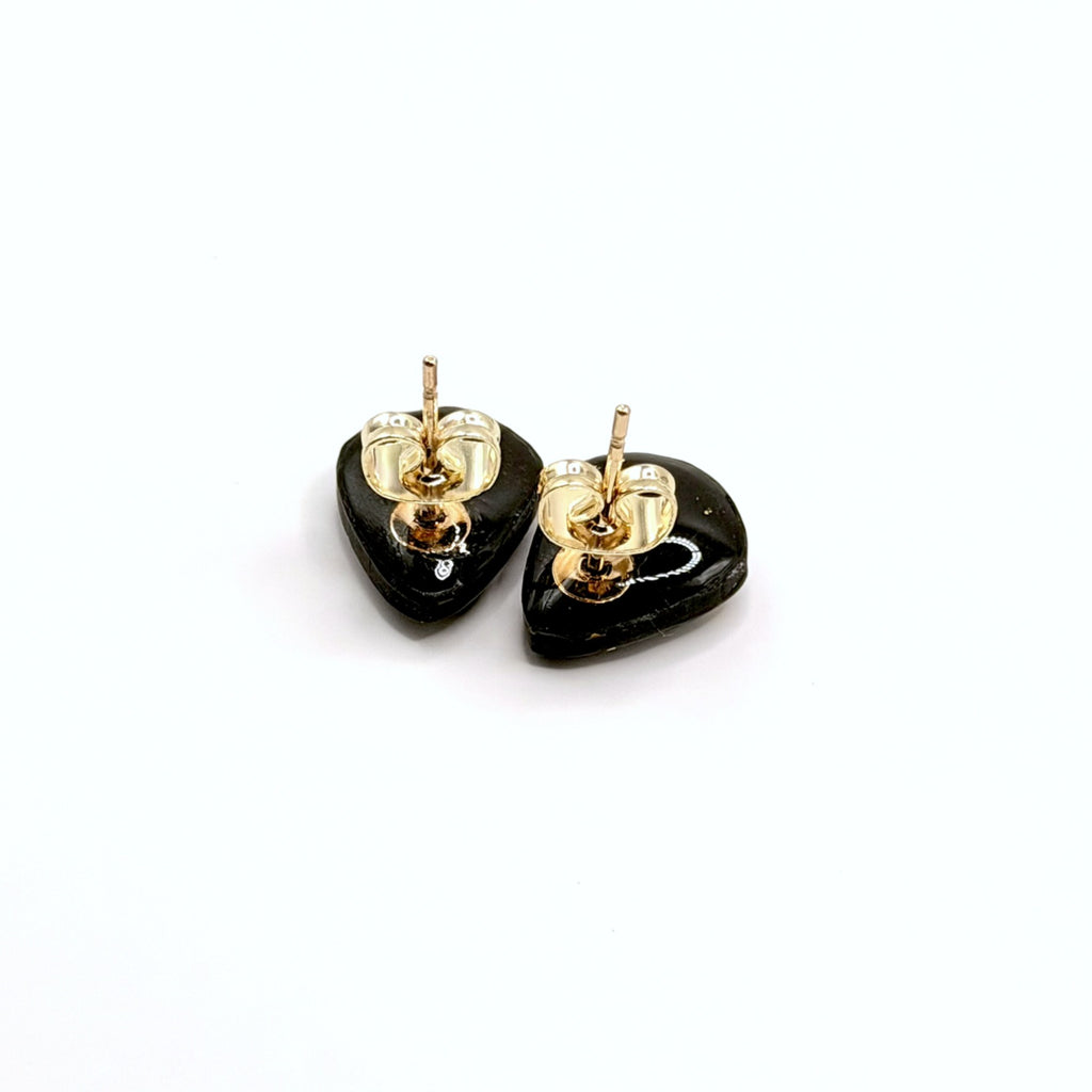 Obsidian Gold Stud