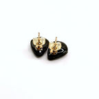 Obsidian Gold Stud