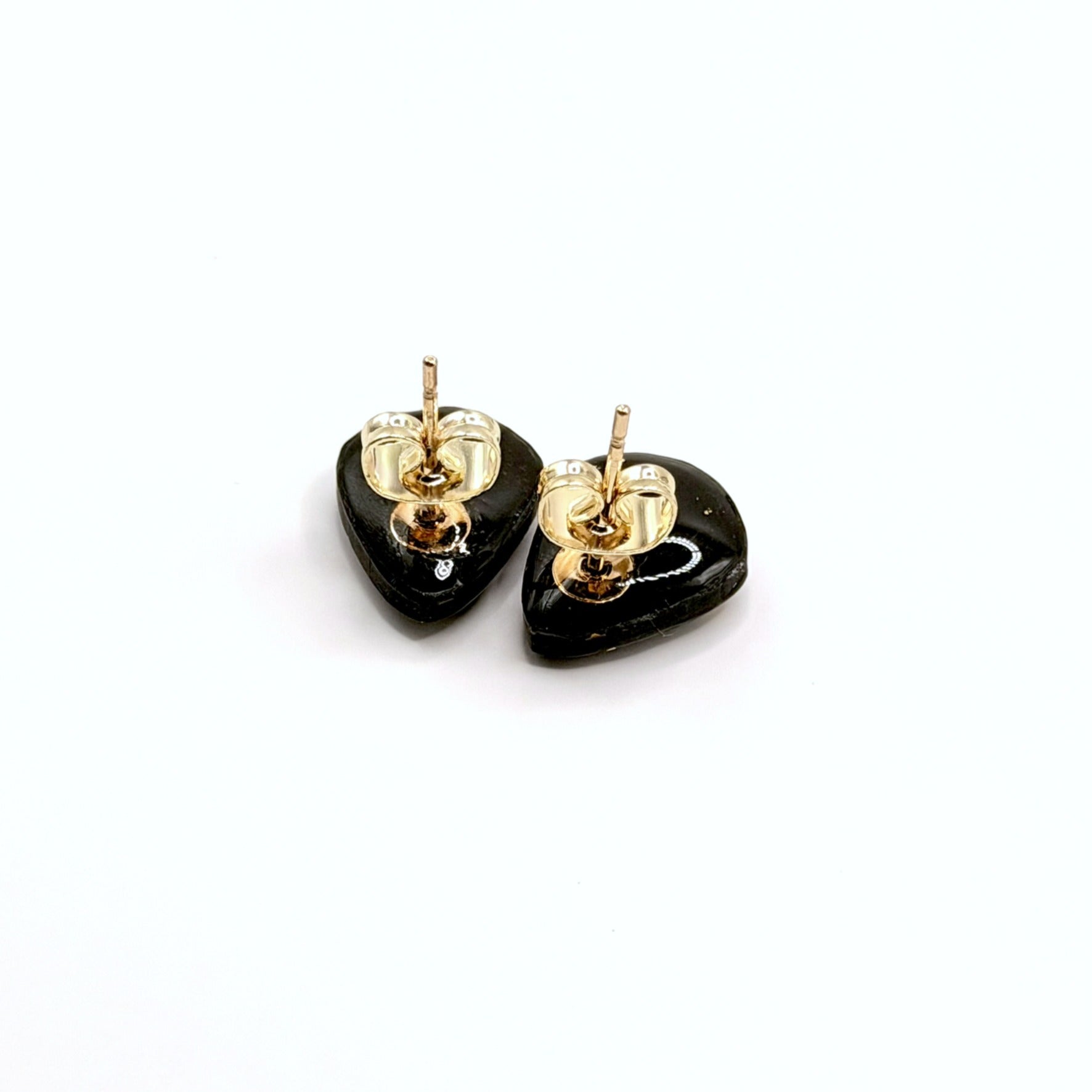 Obsidian Gold Stud