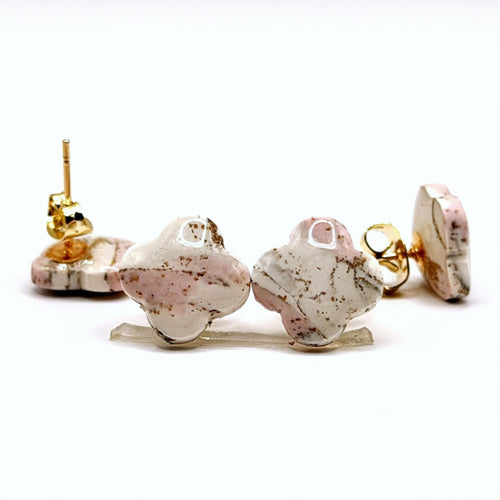 Aurora Blush Marble Stud