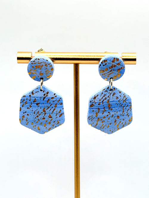 Celestial Blue Dangle Studs