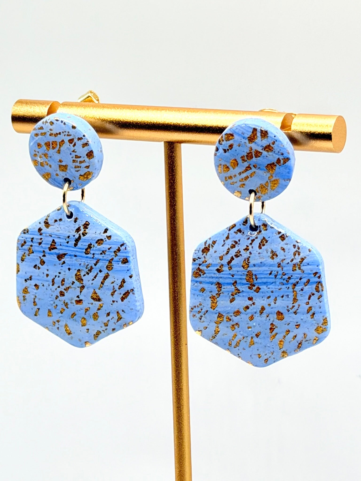 Celestial Blue Dangle Studs