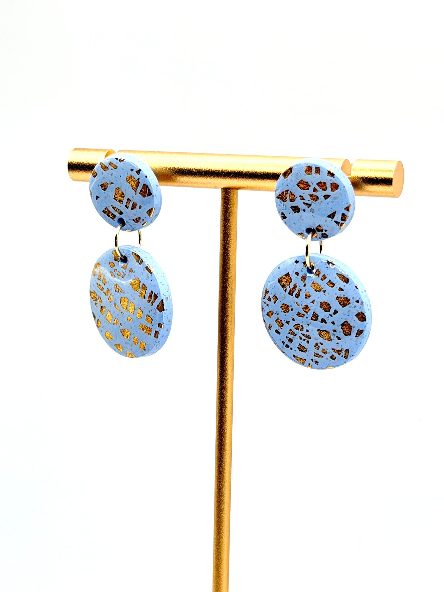 Celestial Blue Dangle Studs