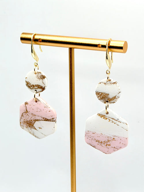 Aurora Blush Marble Layered Drops