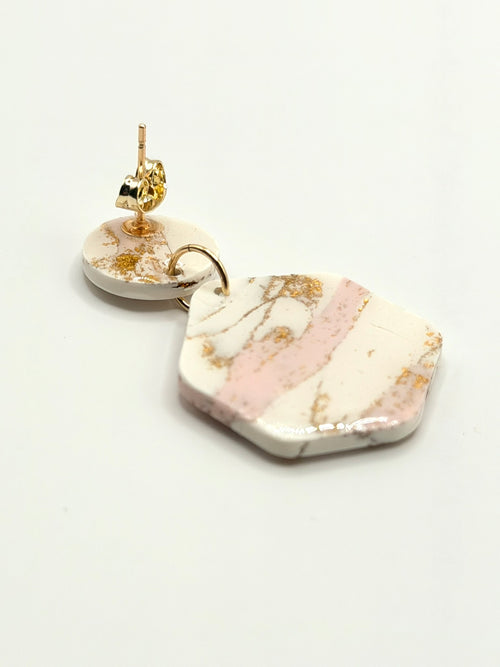 Aurora Blush Marble Layered Drops