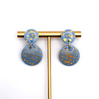 Celestial Blue Dangle Studs