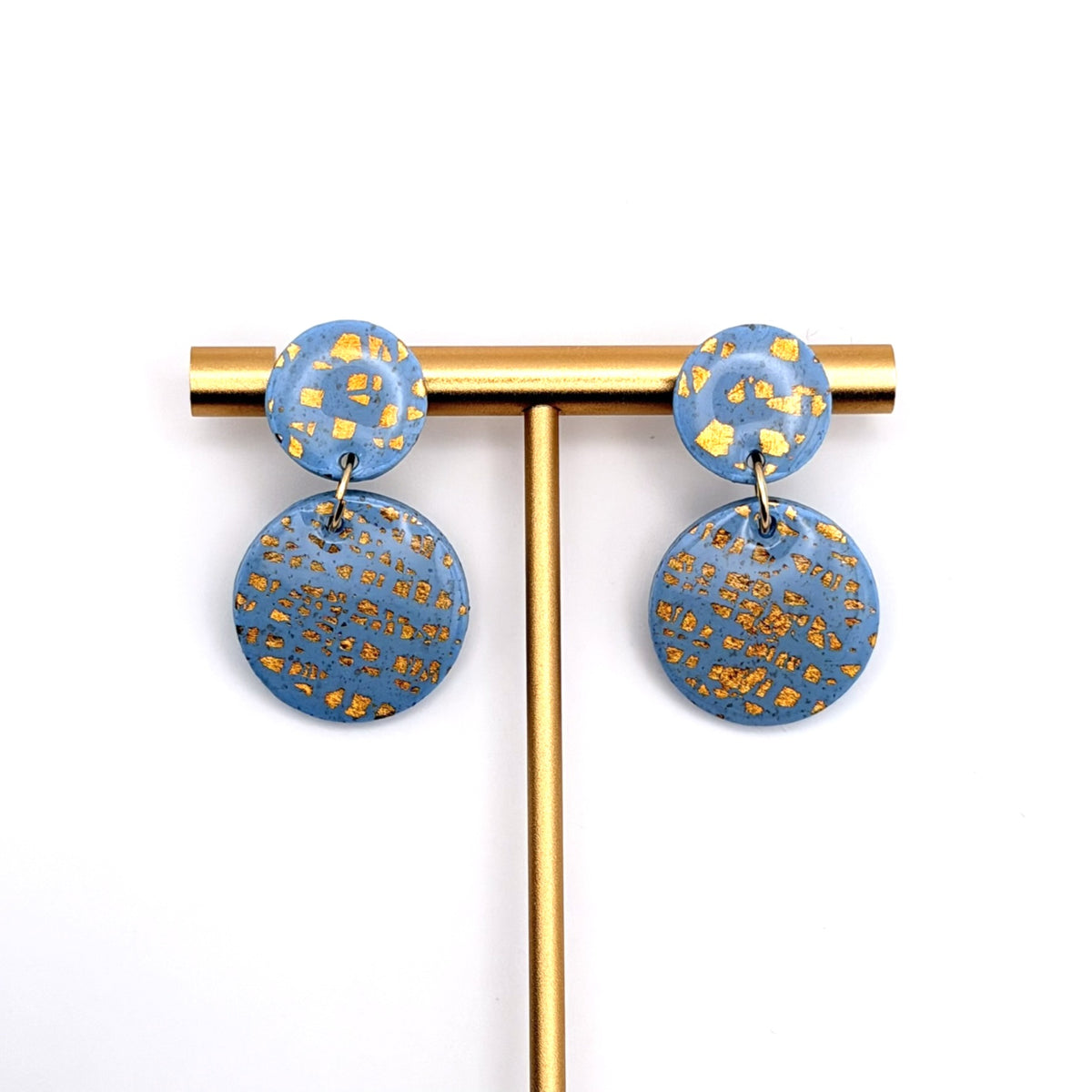 Celestial Blue Dangle Studs