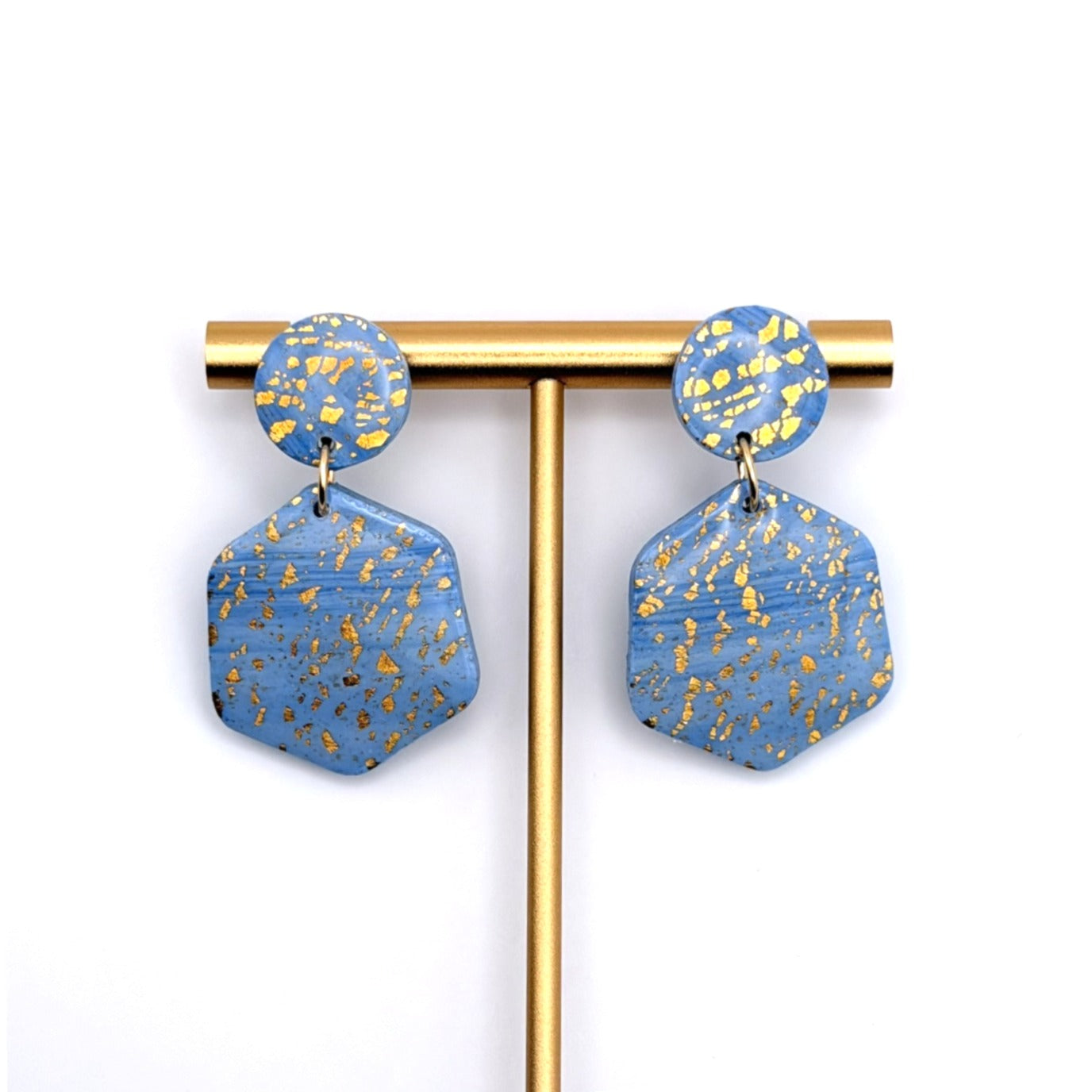 Celestial Blue Dangle Studs