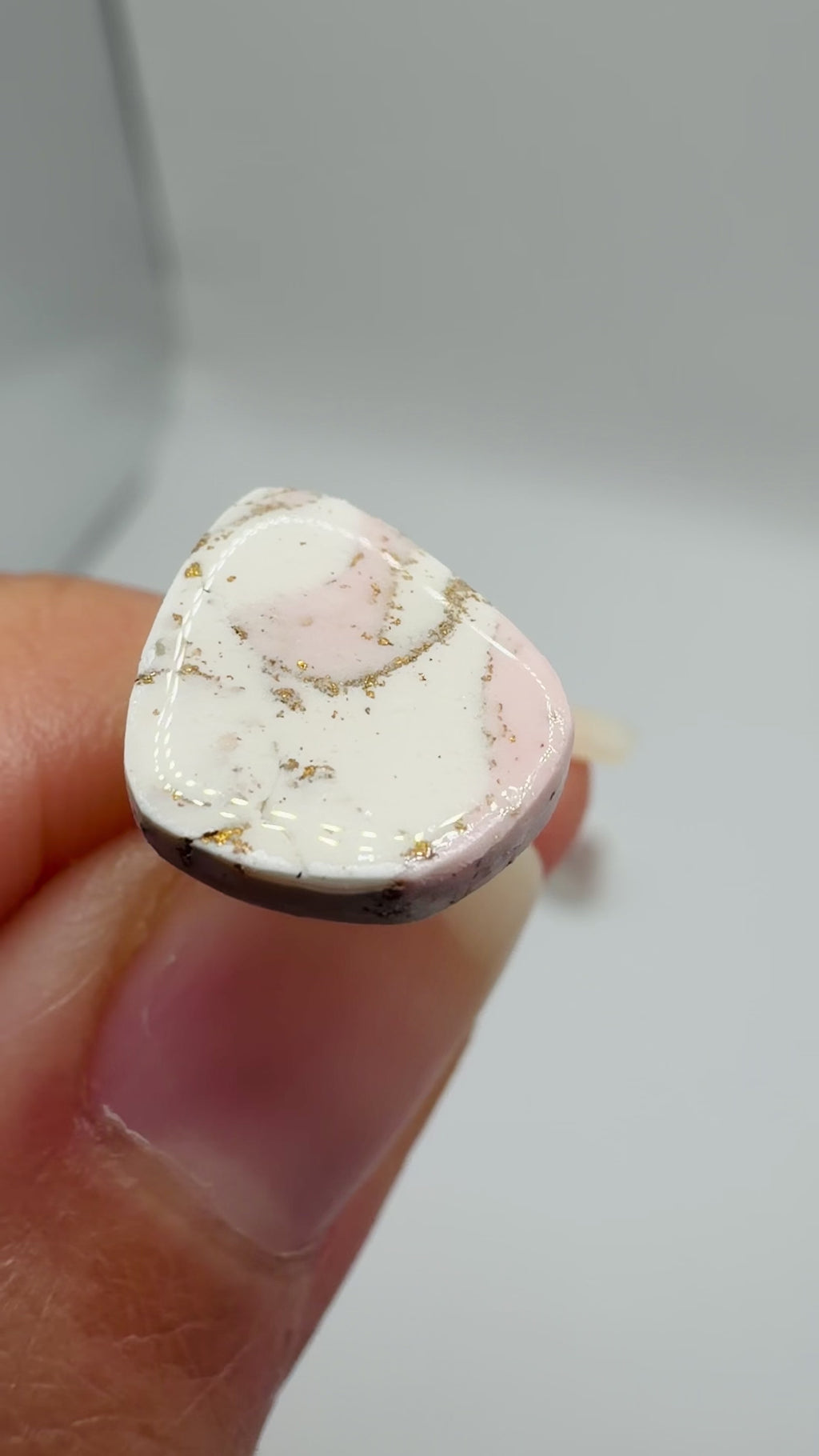 Aurora Blush Marble Stud
