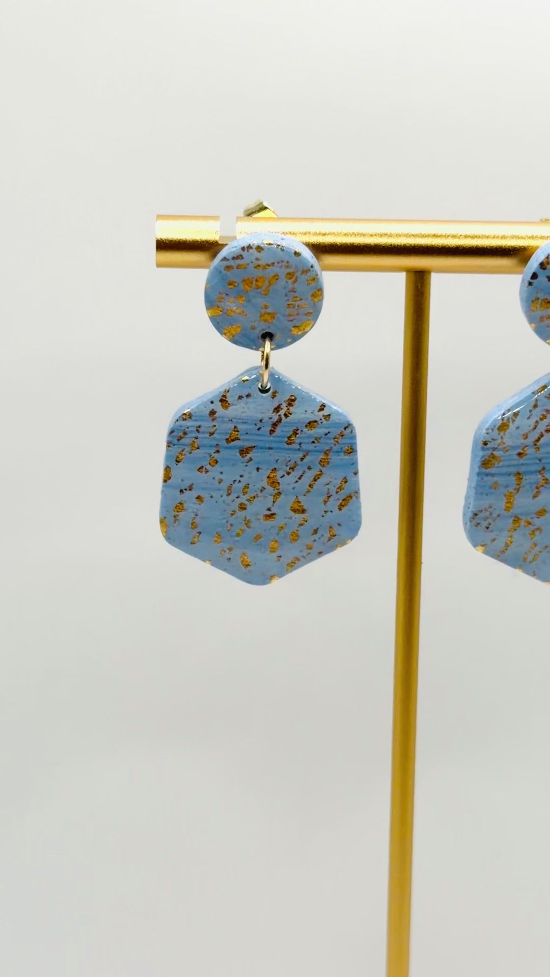 Celestial Blue Dangle Studs