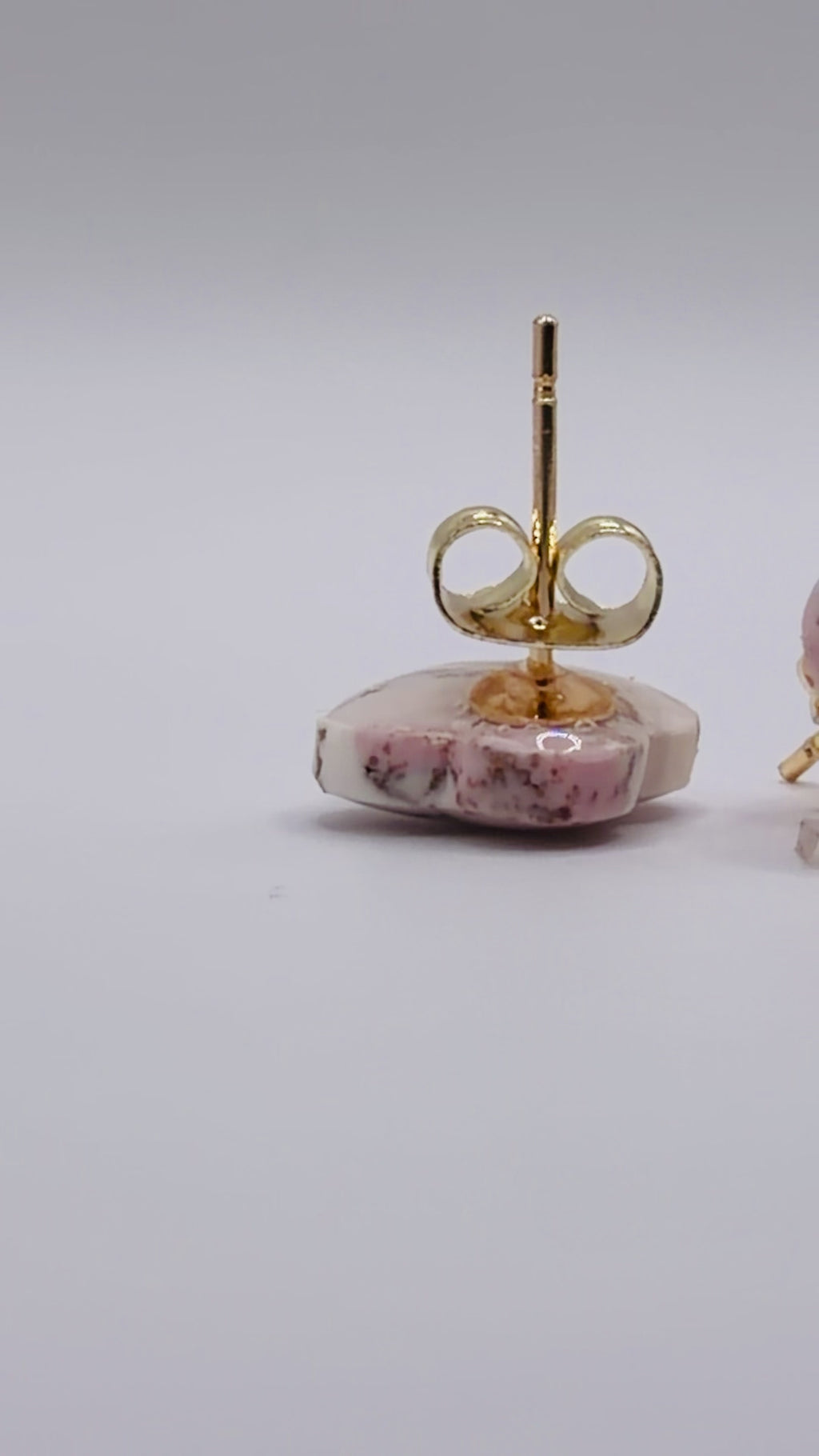 Aurora Blush Marble Stud
