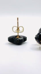 Obsidian Gold Stud