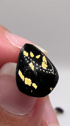 Obsidian Gold Stud