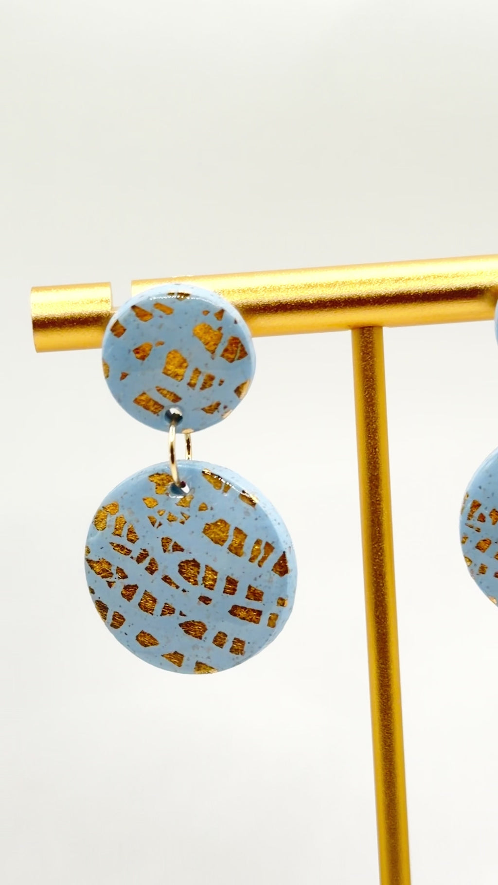 Celestial Blue Dangle Studs
