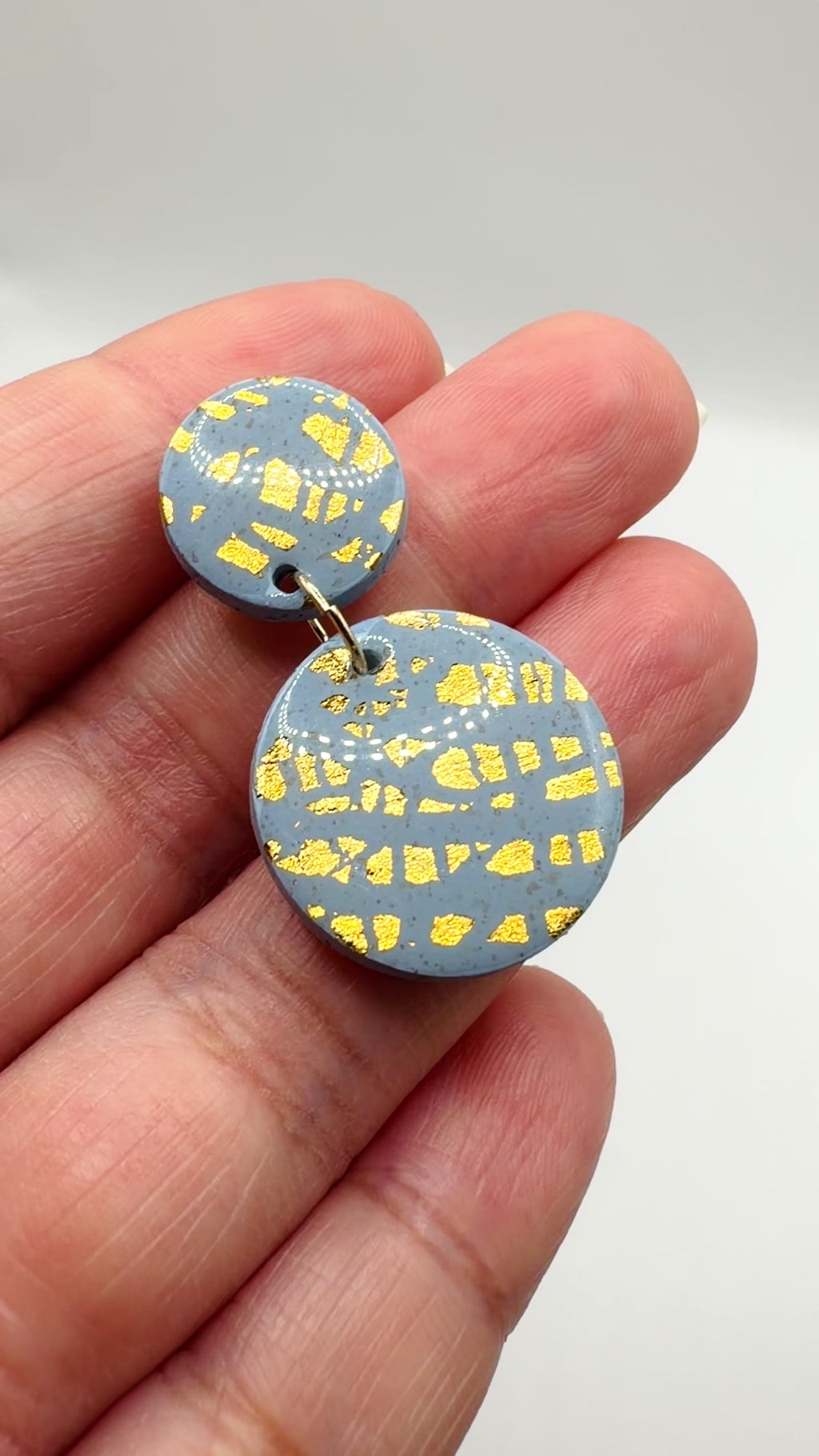 Celestial Blue Dangle Studs