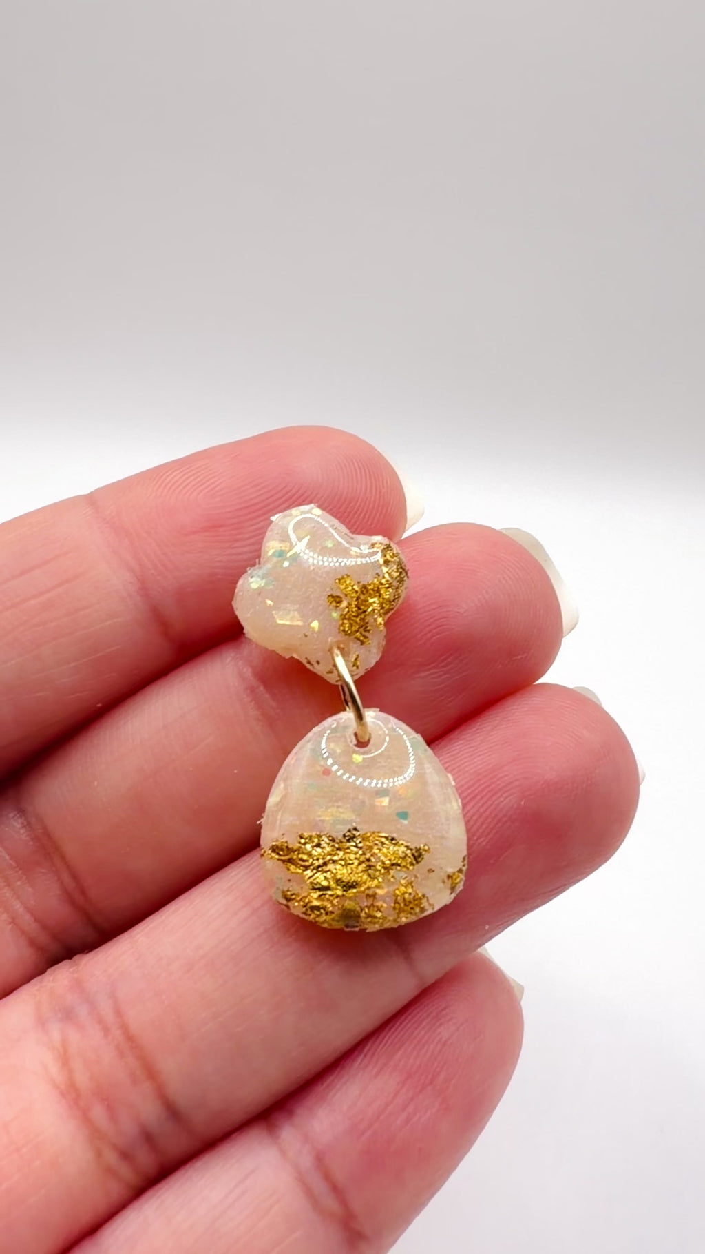 Opal Stardust Dangle Stud