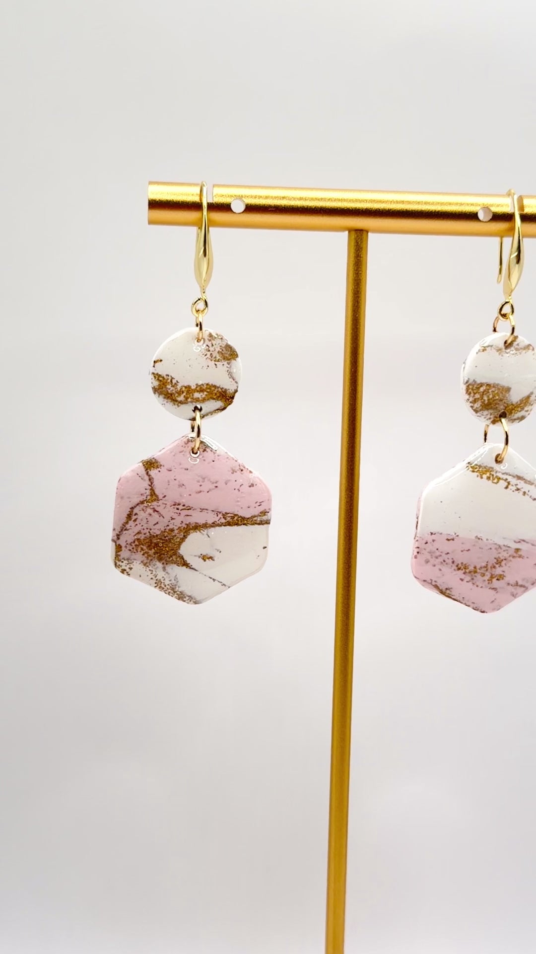 Aurora Blush Marble Layered Drops