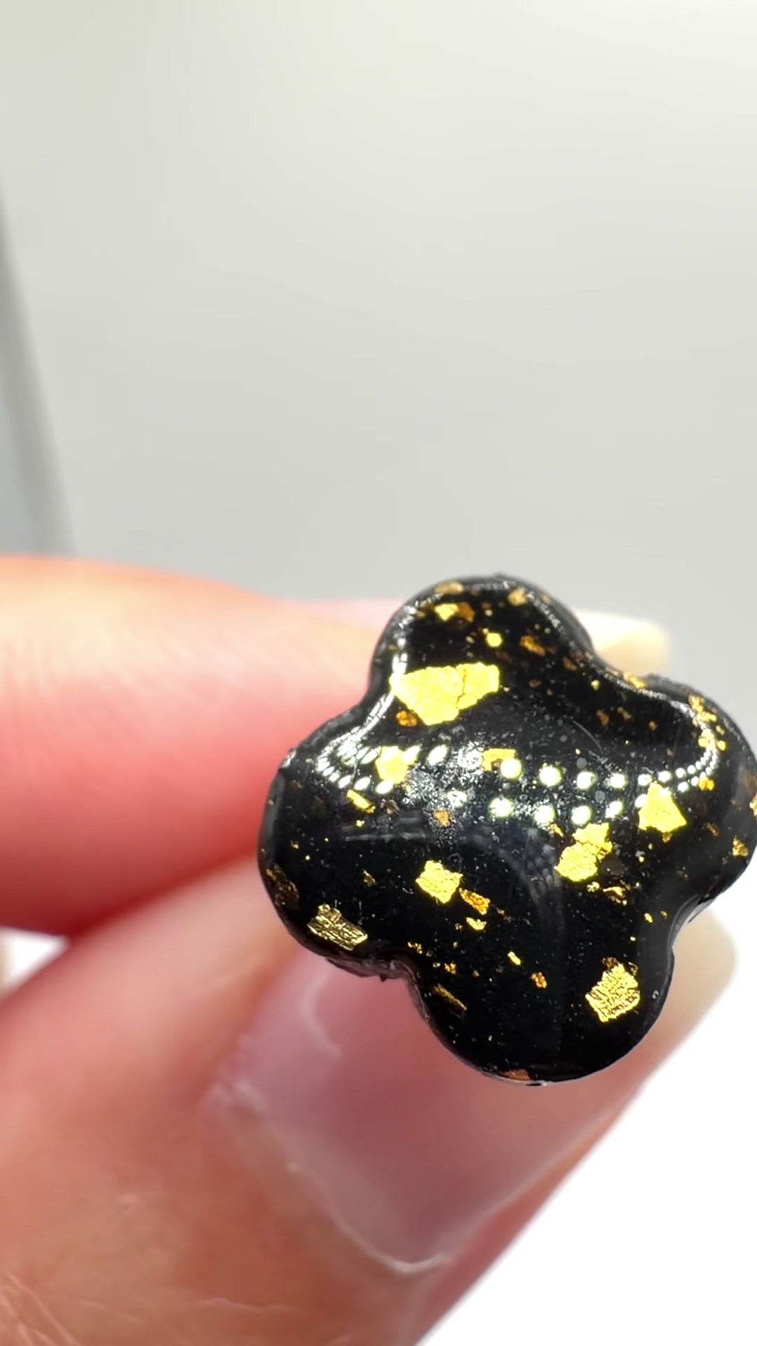 Obsidian Gold Stud