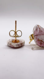 Aurora Blush Marble Stud