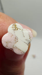 Aurora Blush Marble Stud